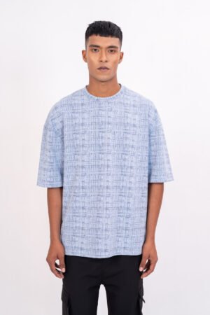 Blue Drop Shoulder over sized T-shirt